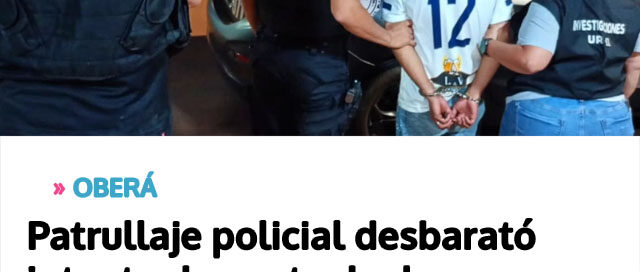 OBERÁ: Patrullaje policial desbarató intento de venta de drogas