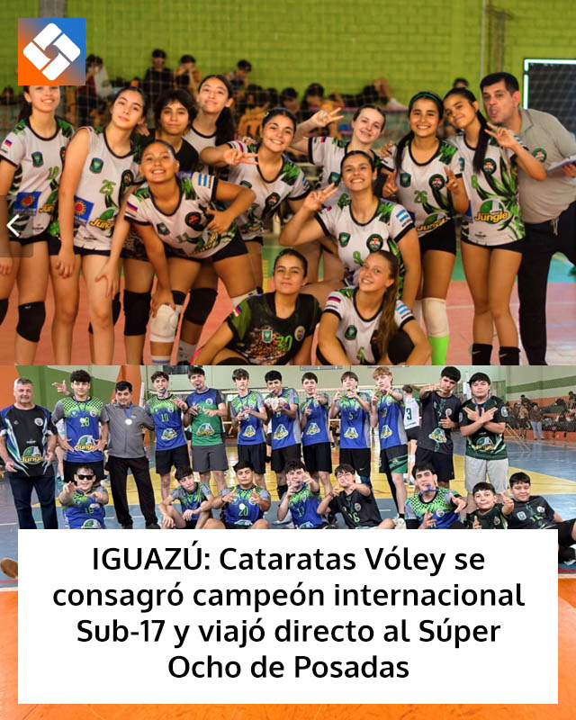 IGUAZÚ: Cataratas Vóley se consagró campeón internacional Sub-17 y viajó directo al Súper Ocho de Posadas