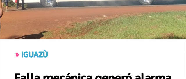 Falla mecánica generó alarma en un colectivo