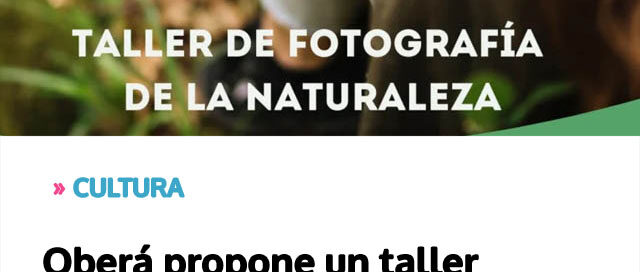 Oberá propone un taller gratuito de fotografía en el Jardín Botánico