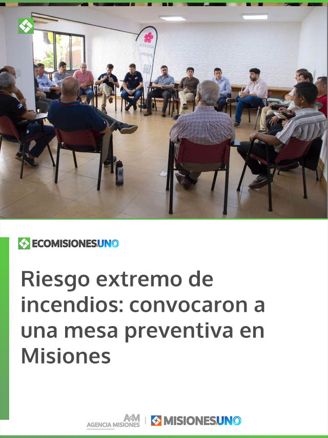 Riesgo extremo de incendios: convocaron a una mesa preventiva en Misiones