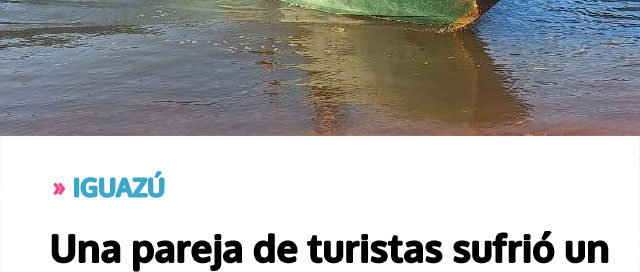 Una pareja de turistas sufrió un accidente en el Salto Mbocai y fue asistida por Bomberos y Prefectura