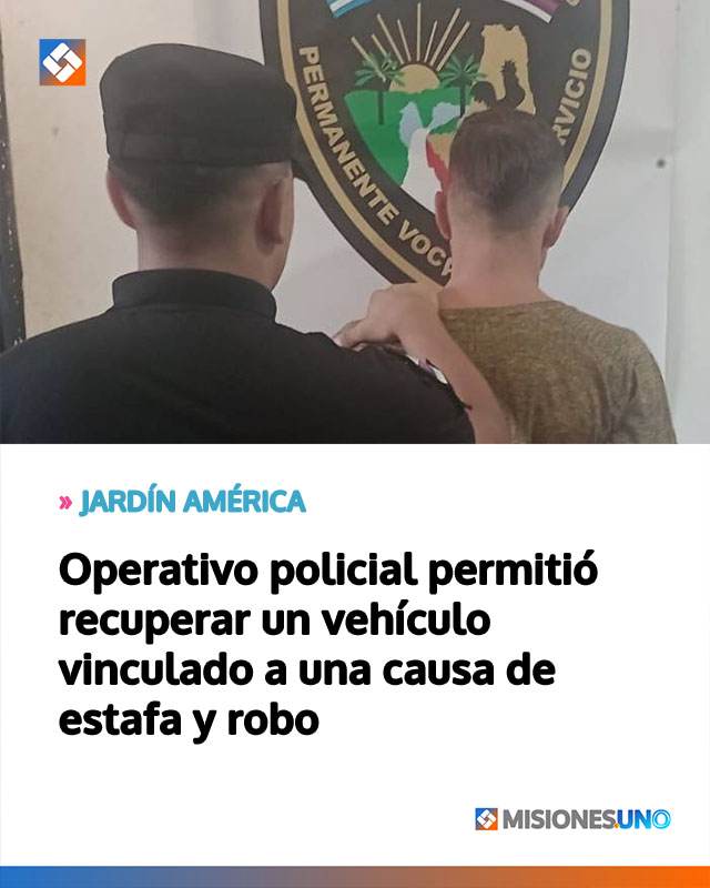 Operativo policial permitió recuperar un vehículo vinculado a una causa de estafa y robo
