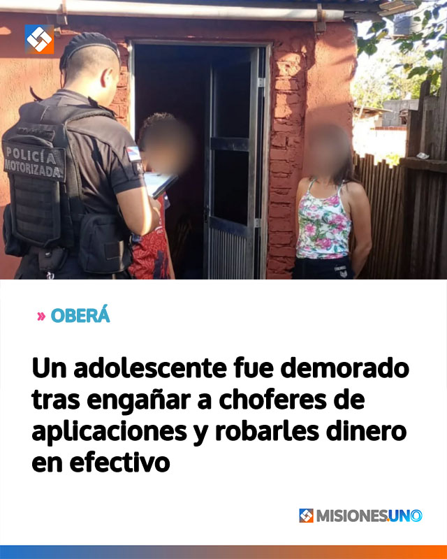 Un adolescente fue demorado tras engañar a choferes de aplicaciones y robarles dinero en efectivo