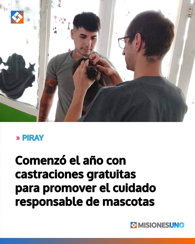 Comenzó el año con castraciones gratuitas para promover el cuidado responsable de mascotas
