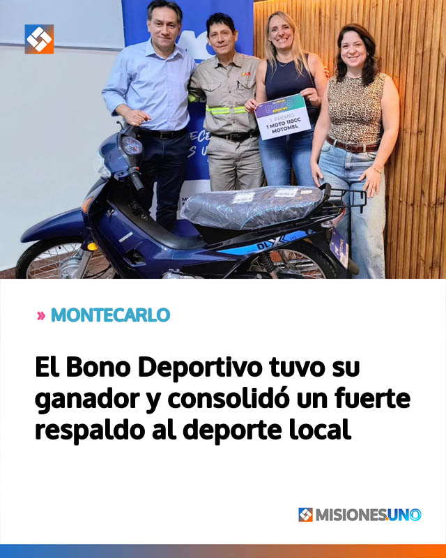 El Bono Deportivo tuvo su ganador y consolidó un fuerte respaldo al deporte local