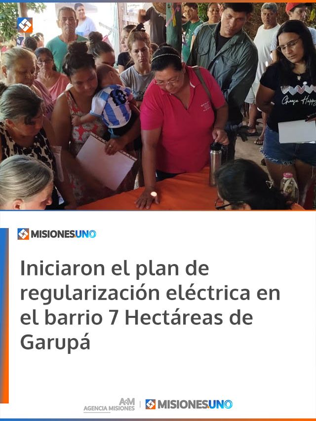 Iniciaron el plan de regularización eléctrica en el barrio 7 Hectáreas de Garupá