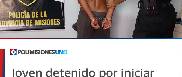 Joven detenido por iniciar un incendio de pastizales en zona rural