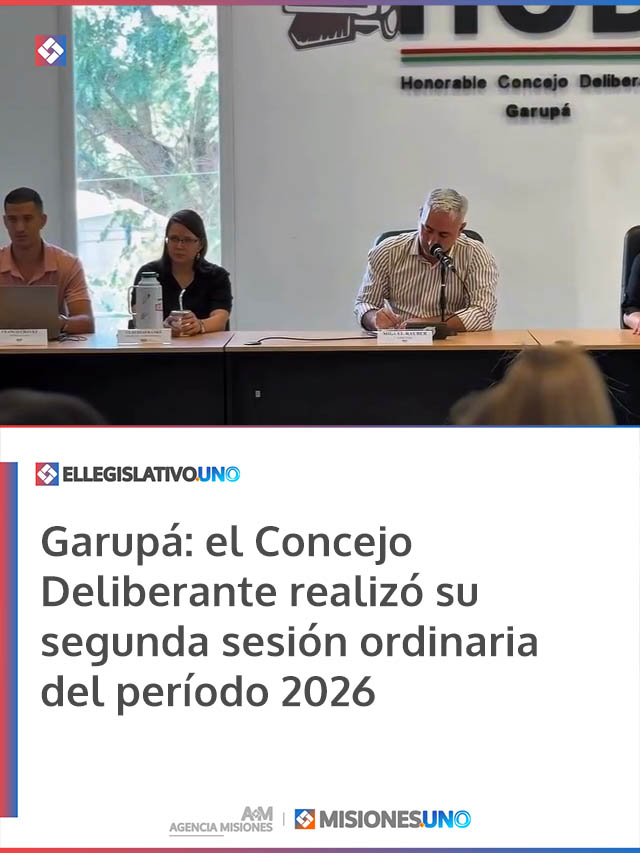 Garupá: el Concejo Deliberante realizó su segunda sesión ordinaria del período 2026