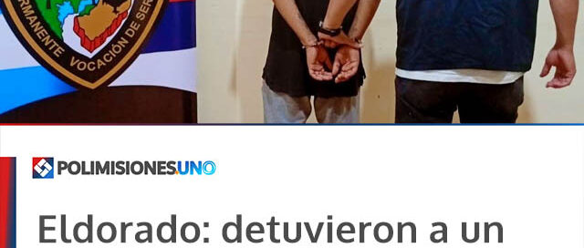 Eldorado: detuvieron a un hombre acusado de robar a punta de cuchillo en una heladería de Garupá