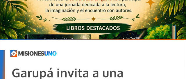Garupá invita a una presentación de libros por el Día Internacional del Libro