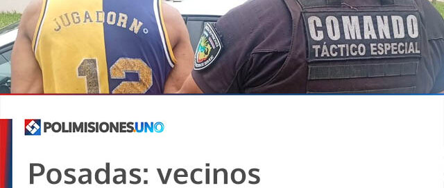 Posadas: vecinos identificaron a un ladrón por cámaras, lo retuvieron y terminó detenido